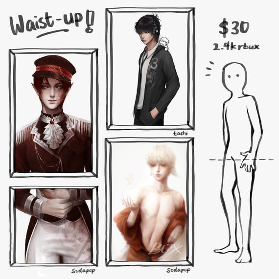 waist up examples